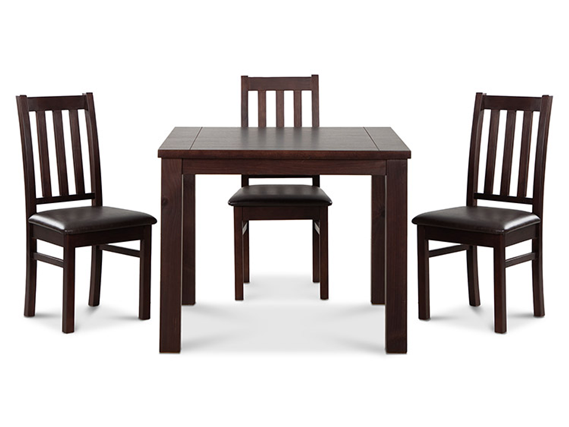 JUEGO DE COMEDOR CIC ÑUBLE 4 SILLAS CHOCOLATE NEGRO 6