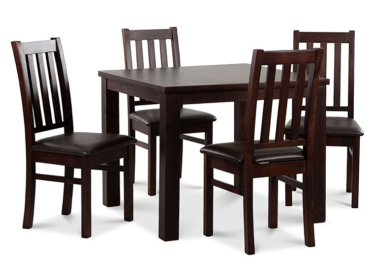 JUEGO DE COMEDOR CIC ÑUBLE 4 SILLAS CHOCOLATE NEGRO 7