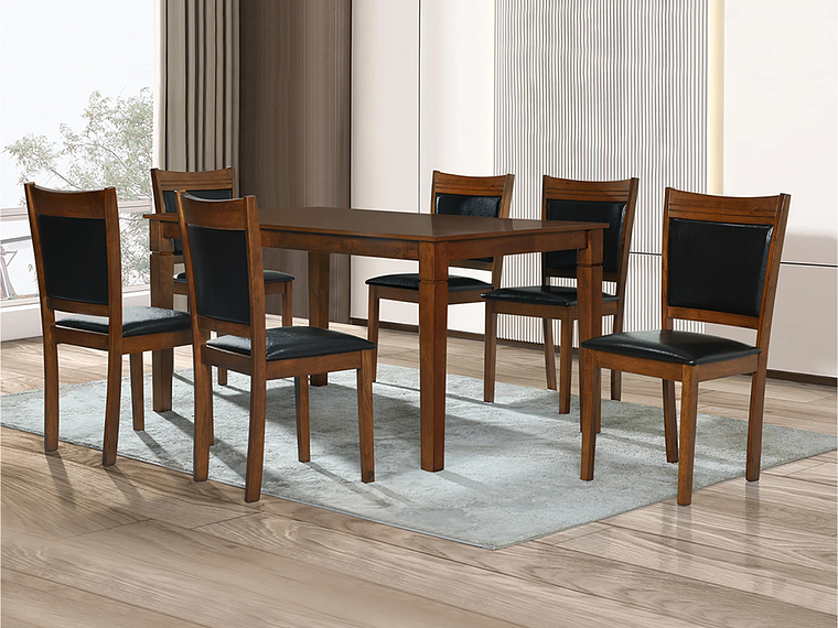 JUEGO DE COMEDOR BORNEO 6 SILLAS 1