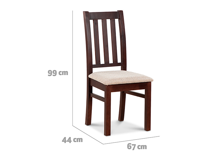 JUEGO DE COMEDOR CIC ÑUBLE 4 SILLAS CHOCOLATE BEIGE 4