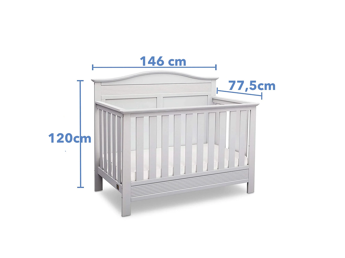 CUNA DE MADERA SERTA 4 EN 1 BARRET BLANCA 3