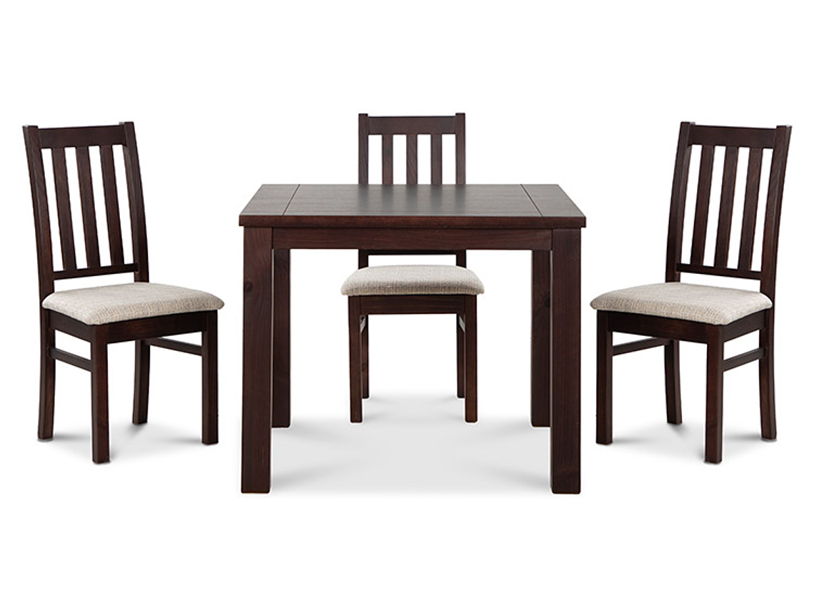 JUEGO DE COMEDOR CIC ÑUBLE 4 SILLAS CHOCOLATE BEIGE 5