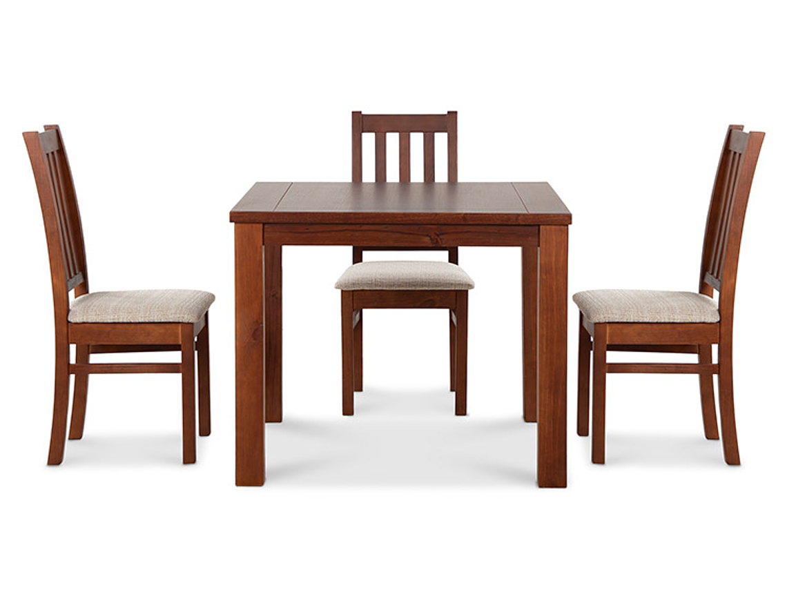 JUEGO DE COMEDOR CIC ÑUBLE 4 SILLAS CARAMELO BEIGE 9