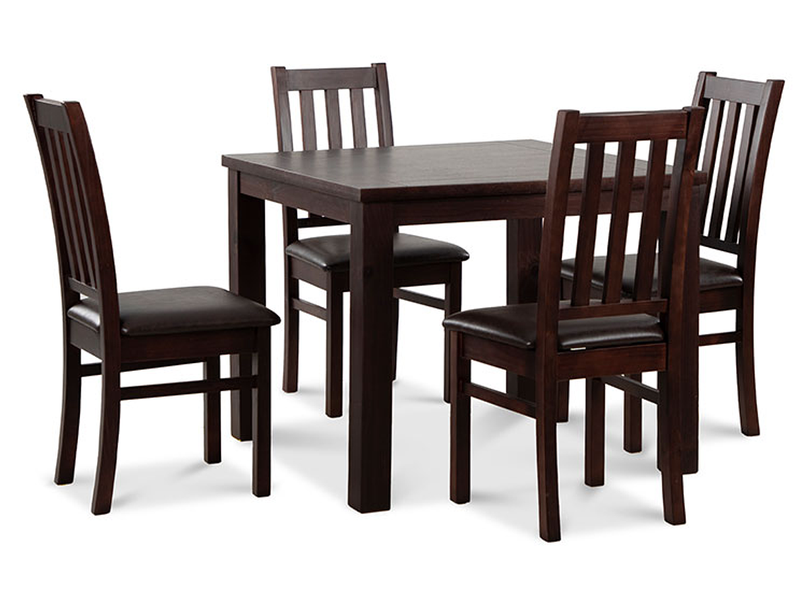 JUEGO DE COMEDOR CIC ÑUBLE 4 SILLAS CHOCOLATE NEGRO 11