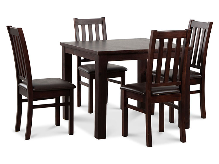 JUEGO DE COMEDOR CIC ÑUBLE 4 SILLAS CHOCOLATE NEGRO 11