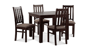 JUEGO DE COMEDOR CIC ÑUBLE 4 SILLAS CHOCOLATE CAFÉ