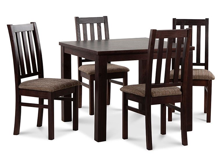 JUEGO DE COMEDOR CIC ÑUBLE 4 SILLAS CHOCOLATE CAFÉ 1