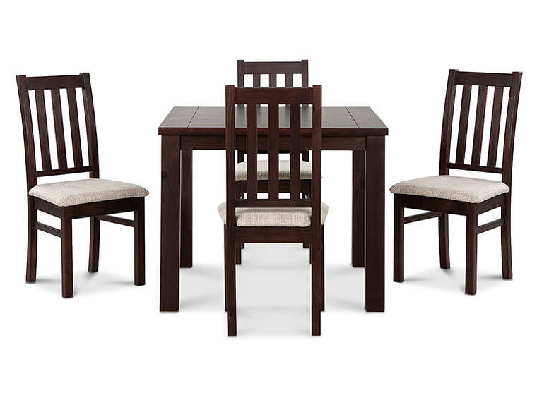 JUEGO DE COMEDOR CIC ÑUBLE 4 SILLAS CHOCOLATE BEIGE 7