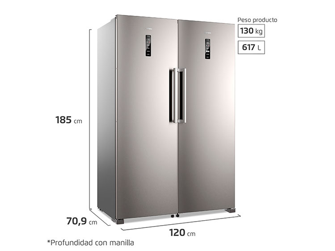 REFRIGERADOR FENSA BOTTOM FREEZER NO FROST 355 L TWIN RTI4S 3