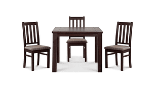 JUEGO DE COMEDOR CIC ÑUBLE 4 SILLAS CHOCOLATE CAFÉ