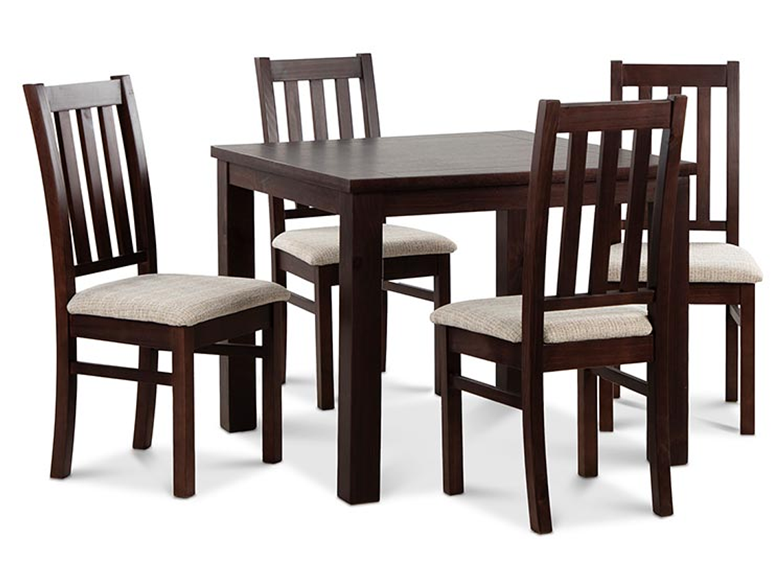 JUEGO DE COMEDOR CIC ÑUBLE 4 SILLAS CHOCOLATE BEIGE 8