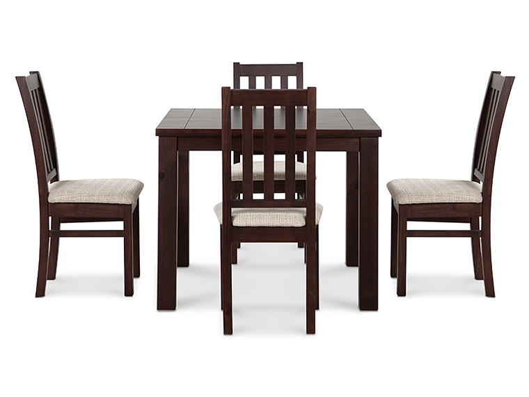 JUEGO DE COMEDOR CIC ÑUBLE 4 SILLAS CHOCOLATE BEIGE 9