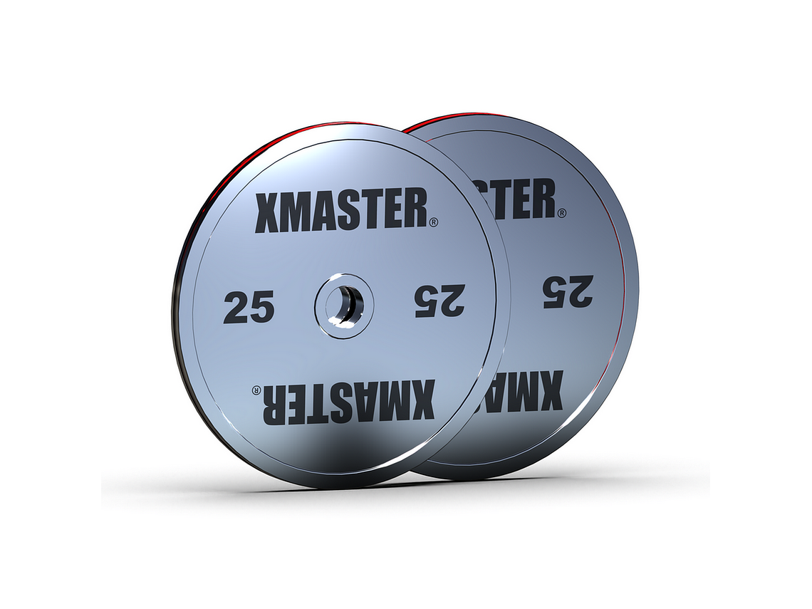 Par Discos Powerlifting Chromed Steel 25kg | XMASTER 1