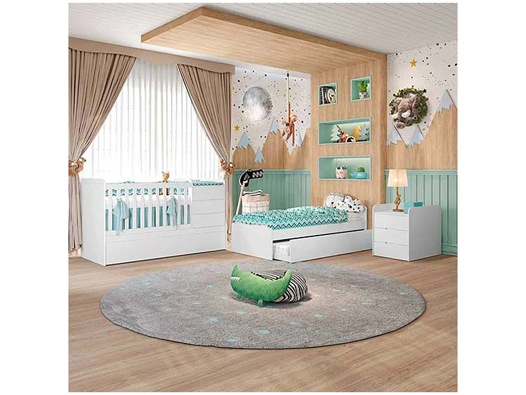 CUNA KIDSCOOL CLEO MULTIFUNCIONAL BLANCO 6