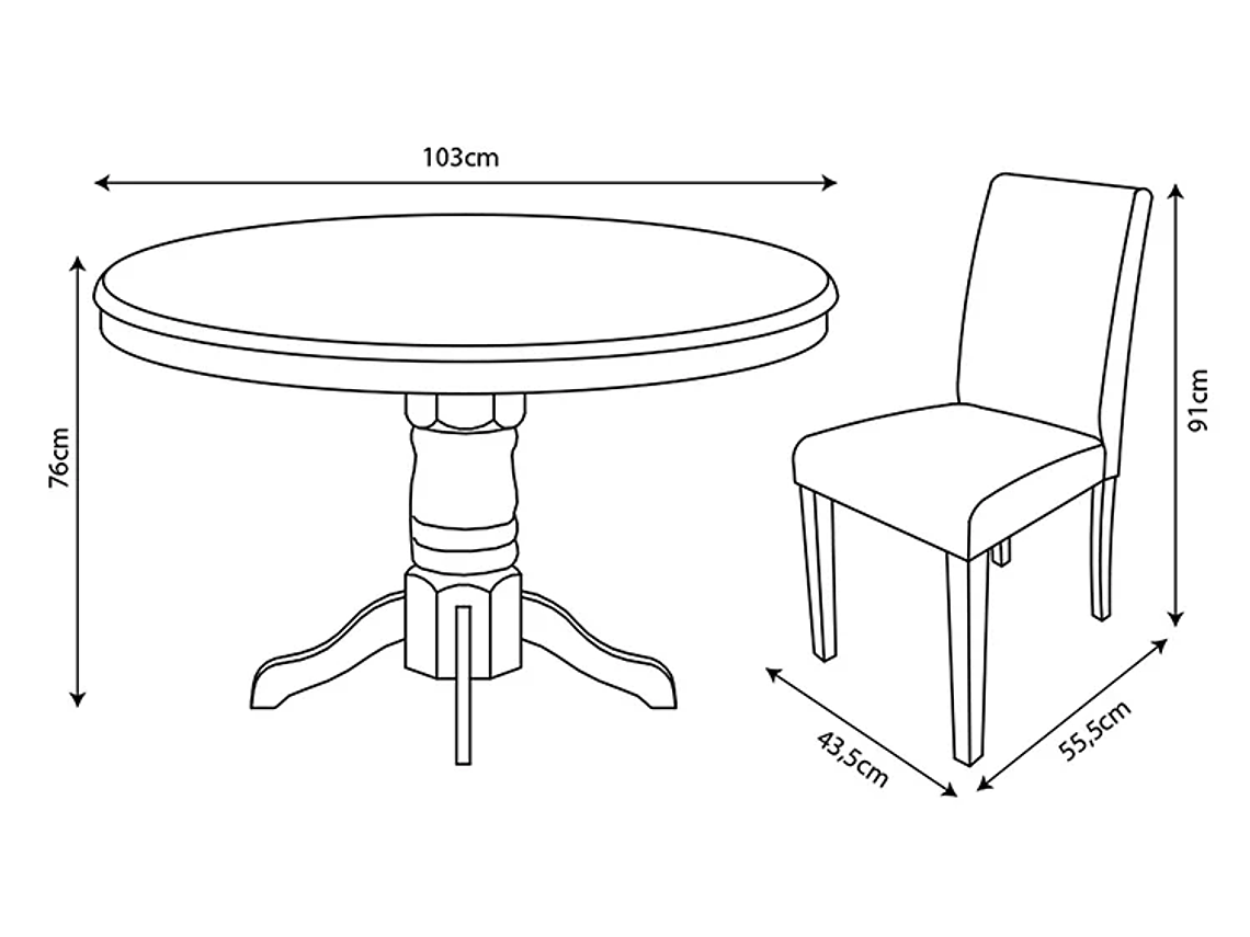 JUEGO DE COMEDOR ZOY HOME PHUKET 1+4 5