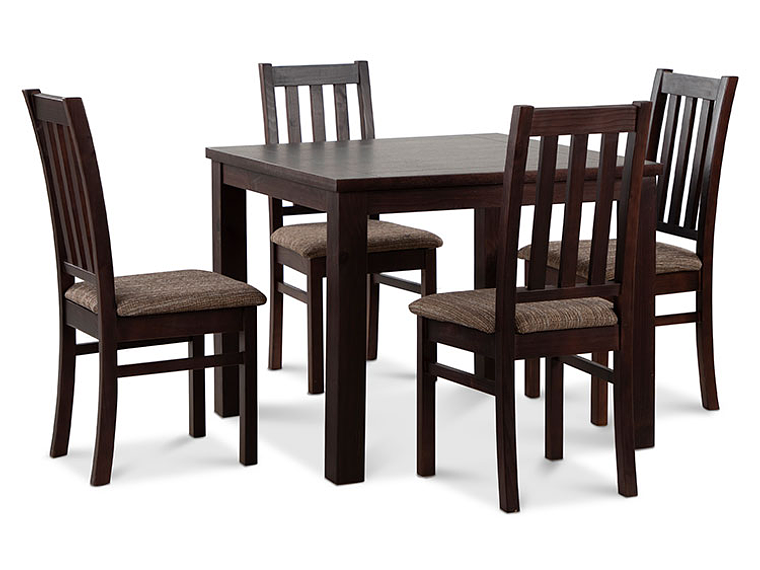 JUEGO DE COMEDOR CIC ÑUBLE 4 SILLAS CHOCOLATE CAFÉ 12