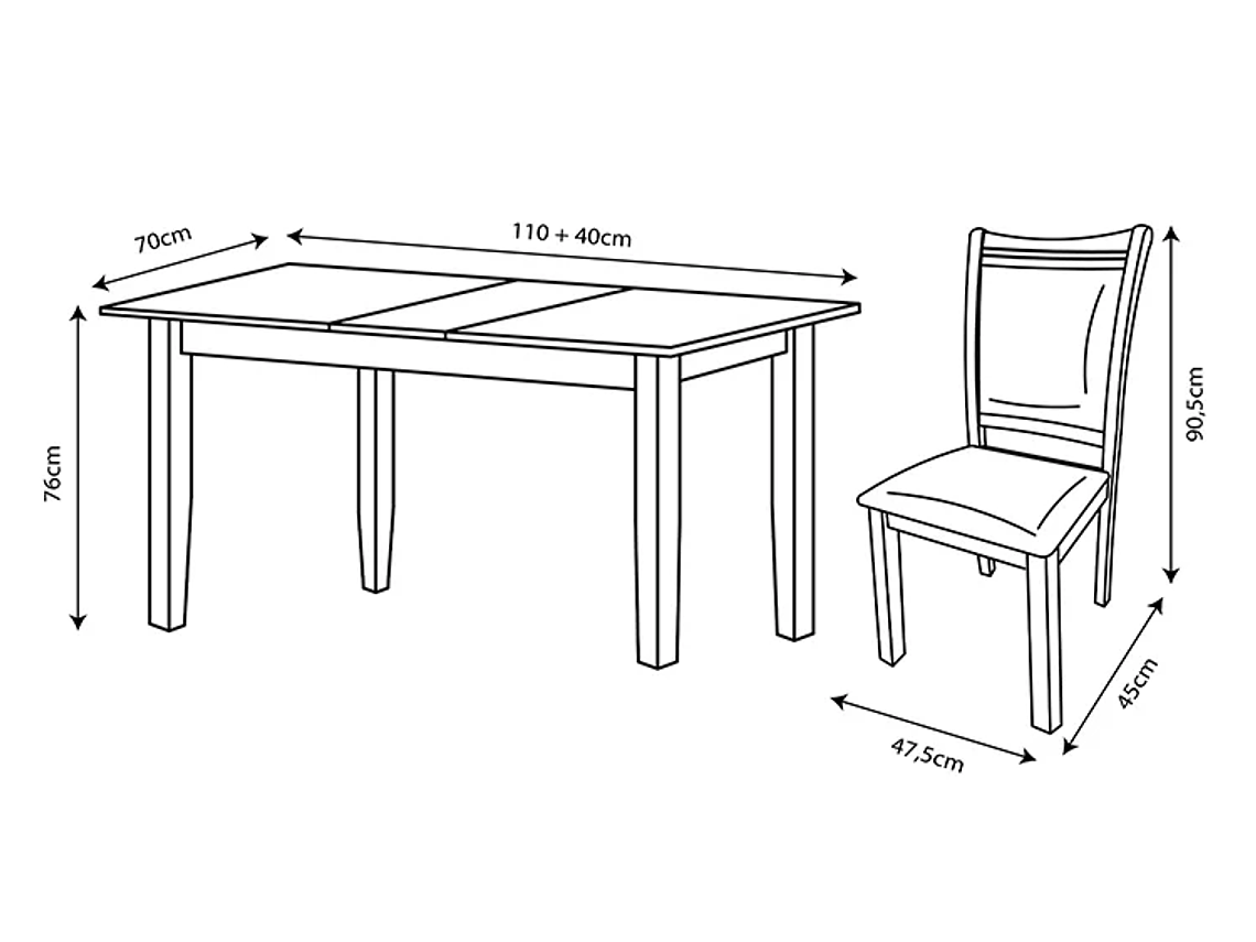 JUEGO DE COMEDOR ZOY HOME ANDROS 1+4 6