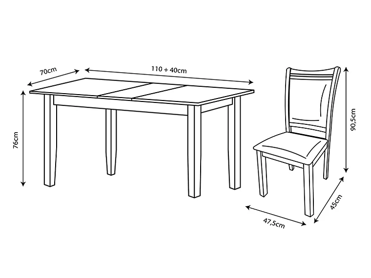 JUEGO DE COMEDOR ZOY HOME ANDROS 1+4 6