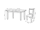 JUEGO DE COMEDOR ANDROS EXTENSIBLE 4 SILLAS - Miniatura 4