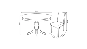 JUEGO DE COMEDOR PHUKET 4 SILLAS