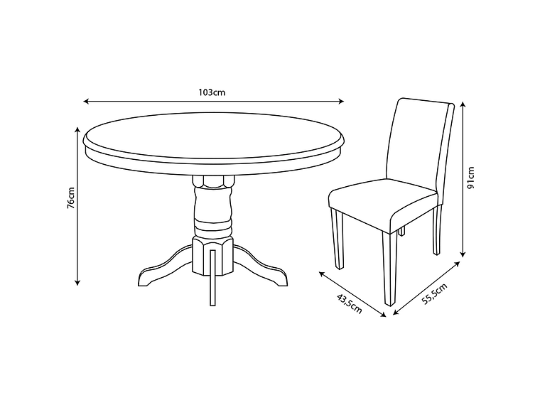 JUEGO DE COMEDOR PHUKET 4 SILLAS 2