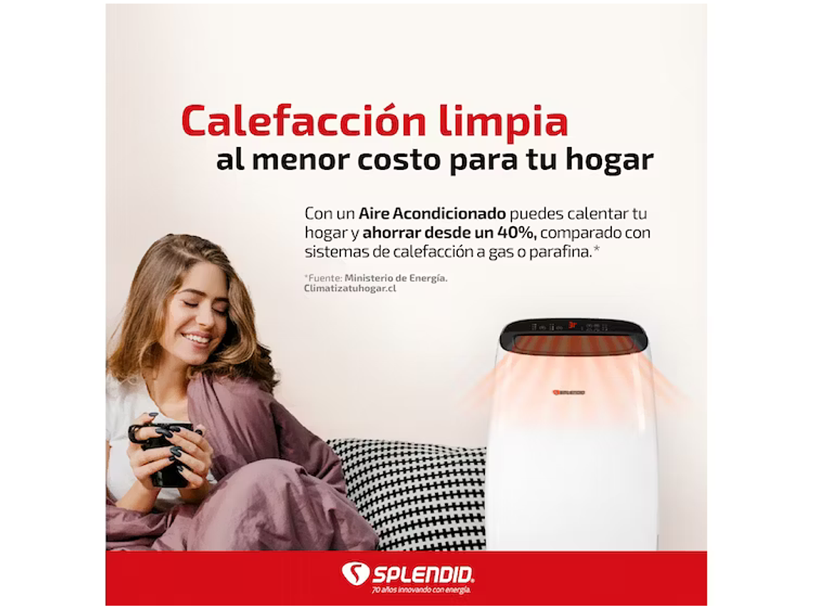 AIRE ACONDICIONADO PORTÁTIL 12000BTU SPLENDID 4