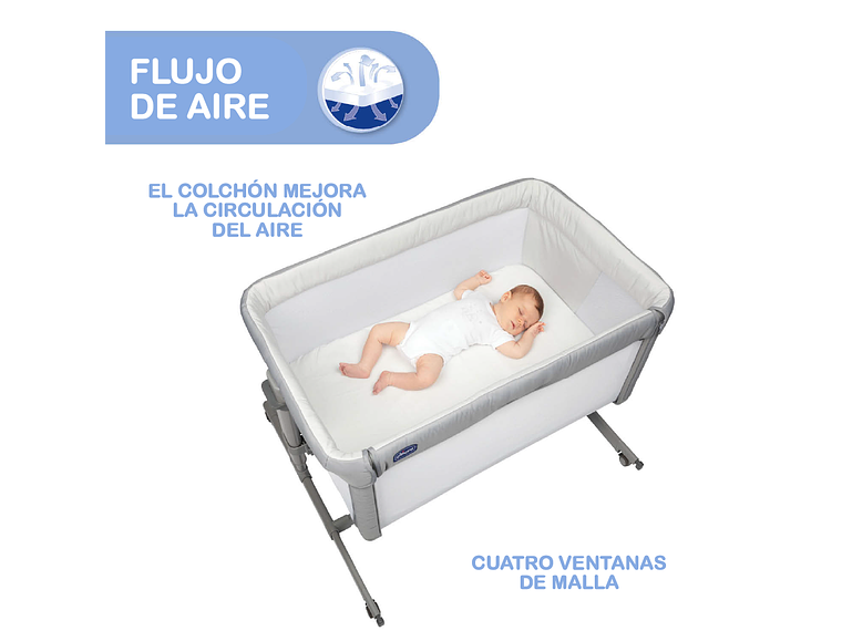 CUNA COLECHO NEXT2ME MAGIC EVO DARK GREY CHICCO 4