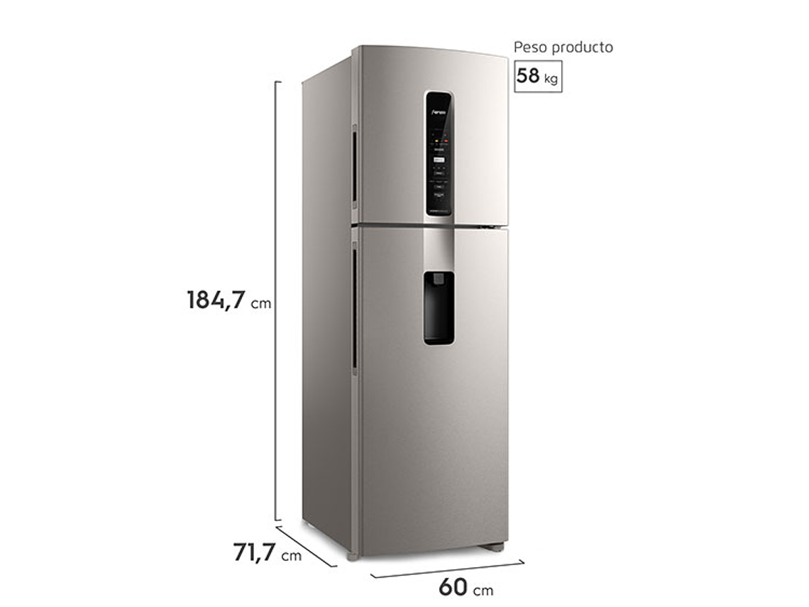 REFRIGERADOR FENSA TOP FREEZER NO FROST 409 L IW45S SILVER 5