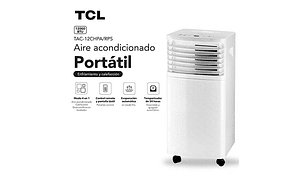 AIRE ACONDICIONADO PORTÁTIL FRÍO/CALOR TCL 12000 BTU 4 EN 1