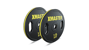 Par Discos Olímpicos Rubber Hand Grip 15kg | XMASTER