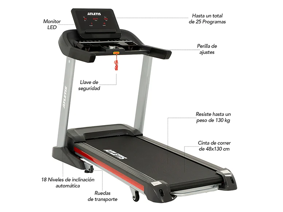 TROTADORA ATLETIS INFINITY V 1.25 HP 18 KM/H 5