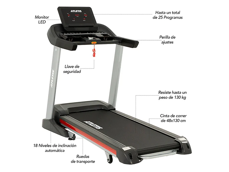 TROTADORA ATLETIS INFINITY V 1.25 HP 18 KM/H 5
