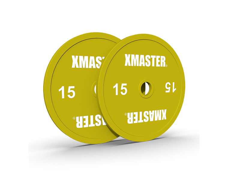Par Discos Calibrados Powerlifting 15kg Amarillo | XMASTER 1