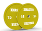 Par Discos Calibrados Powerlifting 15kg Amarillo | XMASTER - Miniatura 1