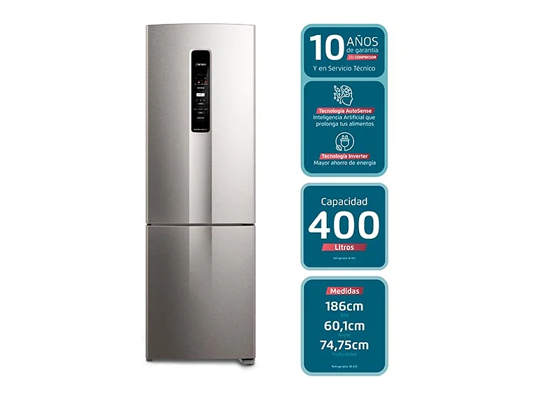 REFRIGERADOR FENSA BOTTOM FREEZER NO FROST 400 L IB45S 6