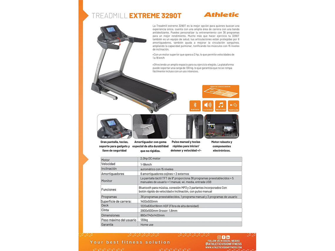 TROTADORA ATHLETIC EXTREME 3290T 220V 4