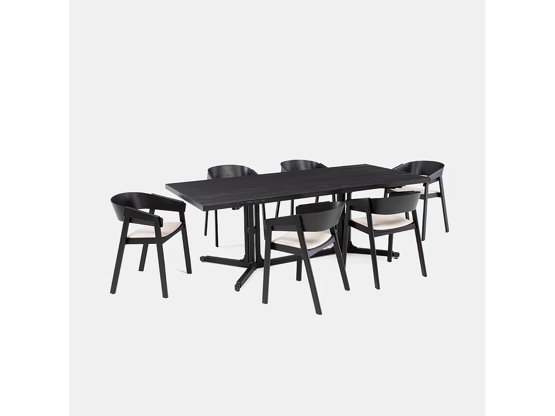 MESA COMEDOR MILK LIBIA NEGRO 4