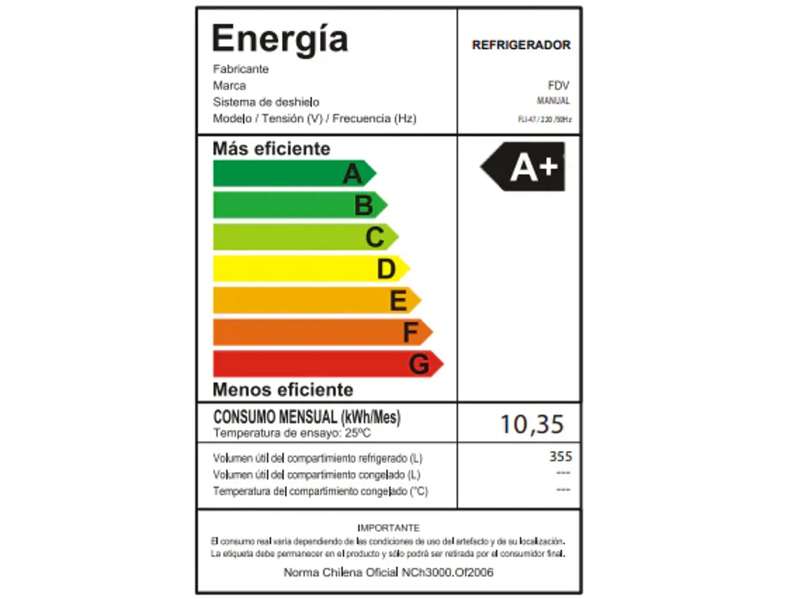 REFRIGERADOR FDV DELUXE PRESTIGE CHEF 355 LTS 4