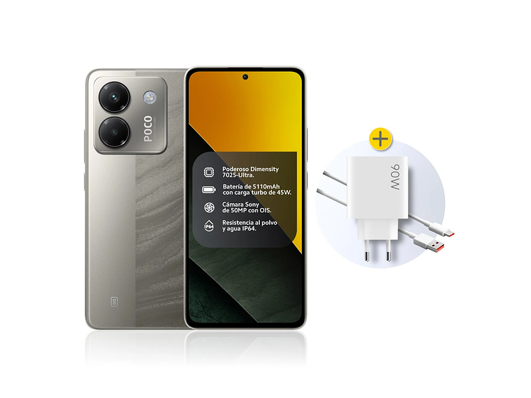 CELULAR POCO M7 PRO 5G SILVER 256GB ROM 8 GB RAM 1