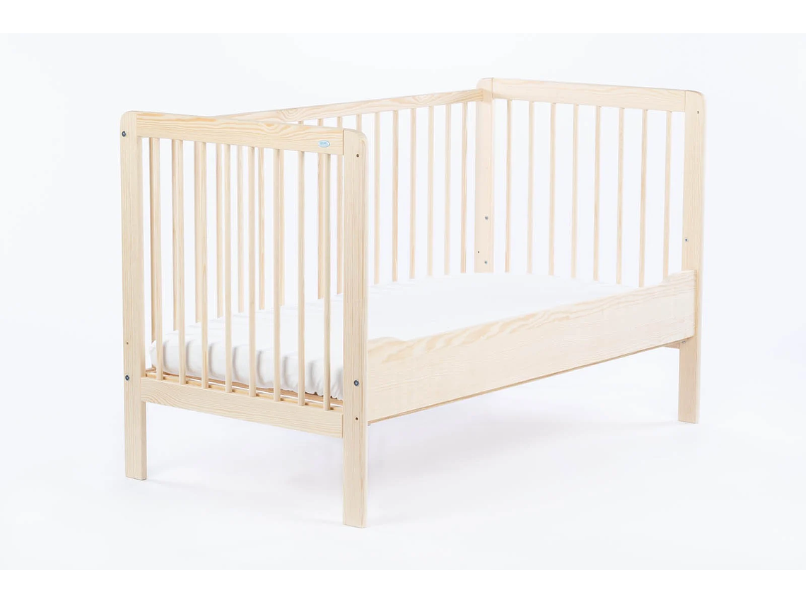 CUNA CONVERTIBLE Y CAMA DE TRANSICIÓN (140 X 70) - PINO NATURAL 2