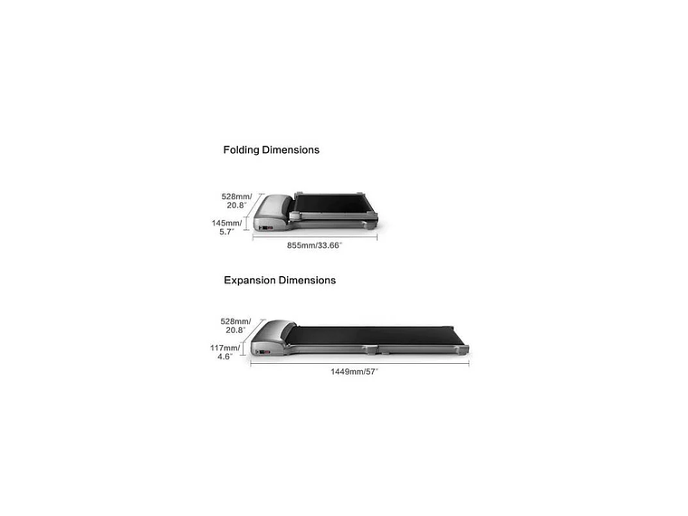 CAMINADORA KINGSMITH C1 6 KM/H XIAOMI WALKINGPAD C1 BLANCO MAS RODILLERAS 4