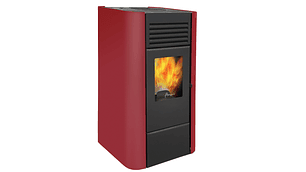 ESTUFA PELLET AMESTI MODELO MILANO ROJO