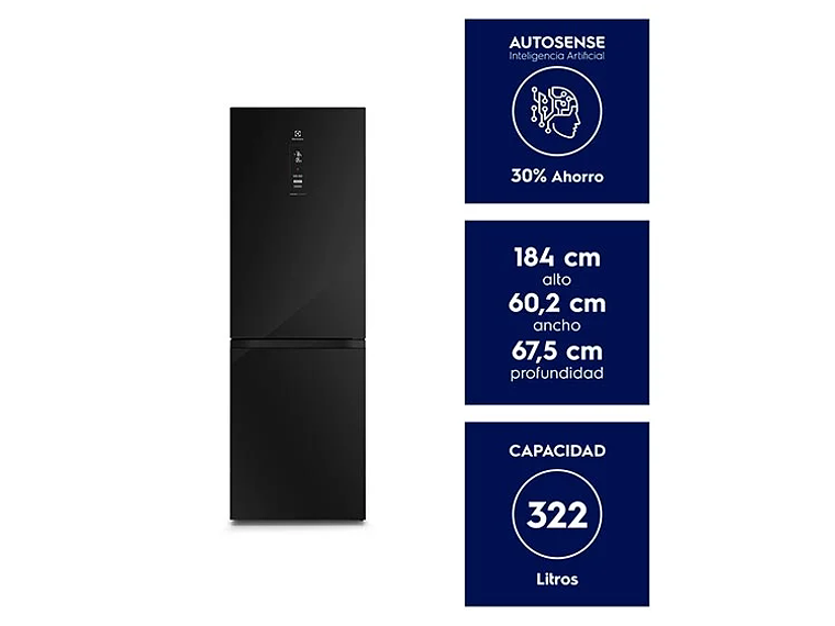 REFRIGERADOR BOTTOM FREEZER ELECTROLUX 322 L NO FROST DB60GE 6