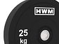 Par Bumper Plates Classic Black 25kg | HWM® - Miniatura 2