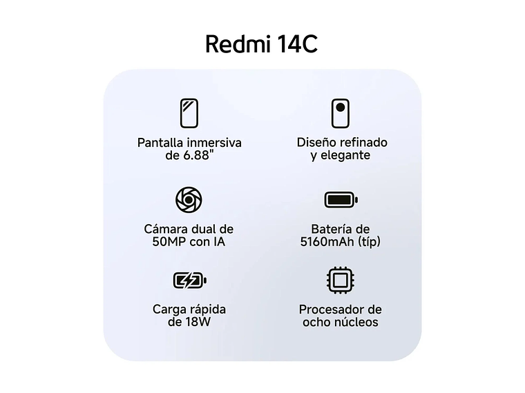 CELULAR XIAOMI REDMI 14C 4GB 128GB STARRY BLUE 6