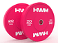 Par Bumper Plates Pink Color 20kg | HWM® - Miniatura 1