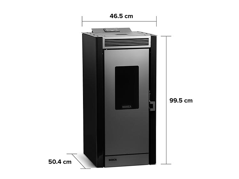 CALEFACTOR A PELLET BLACK VISION NEGRO 8