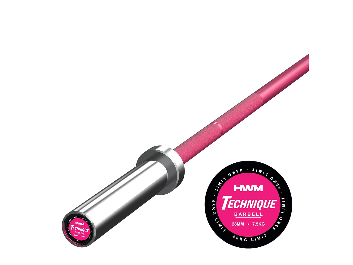 Barra Olímpica 7,5kg Pink Technique Series | HWM 1