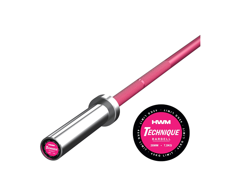 Barra Olímpica 7,5kg Pink Technique Series | HWM 1