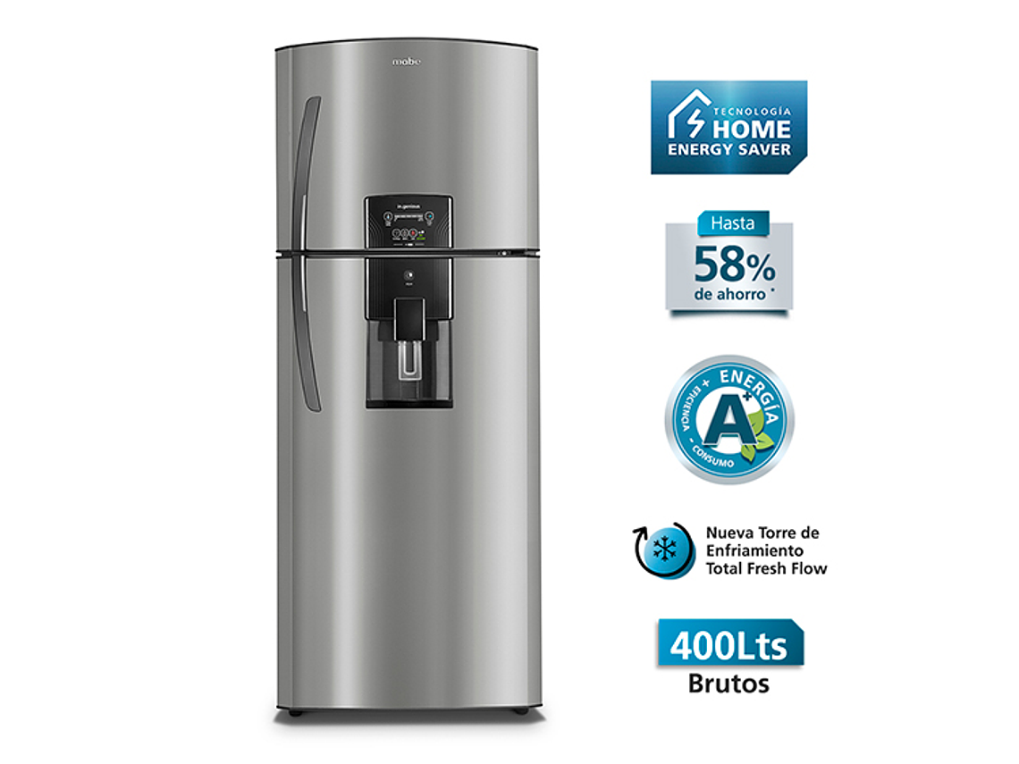 REFRIGERADOR MABE TOP FREEZER NO FROST 390 L RMP410FZUU NF BLACK S 2